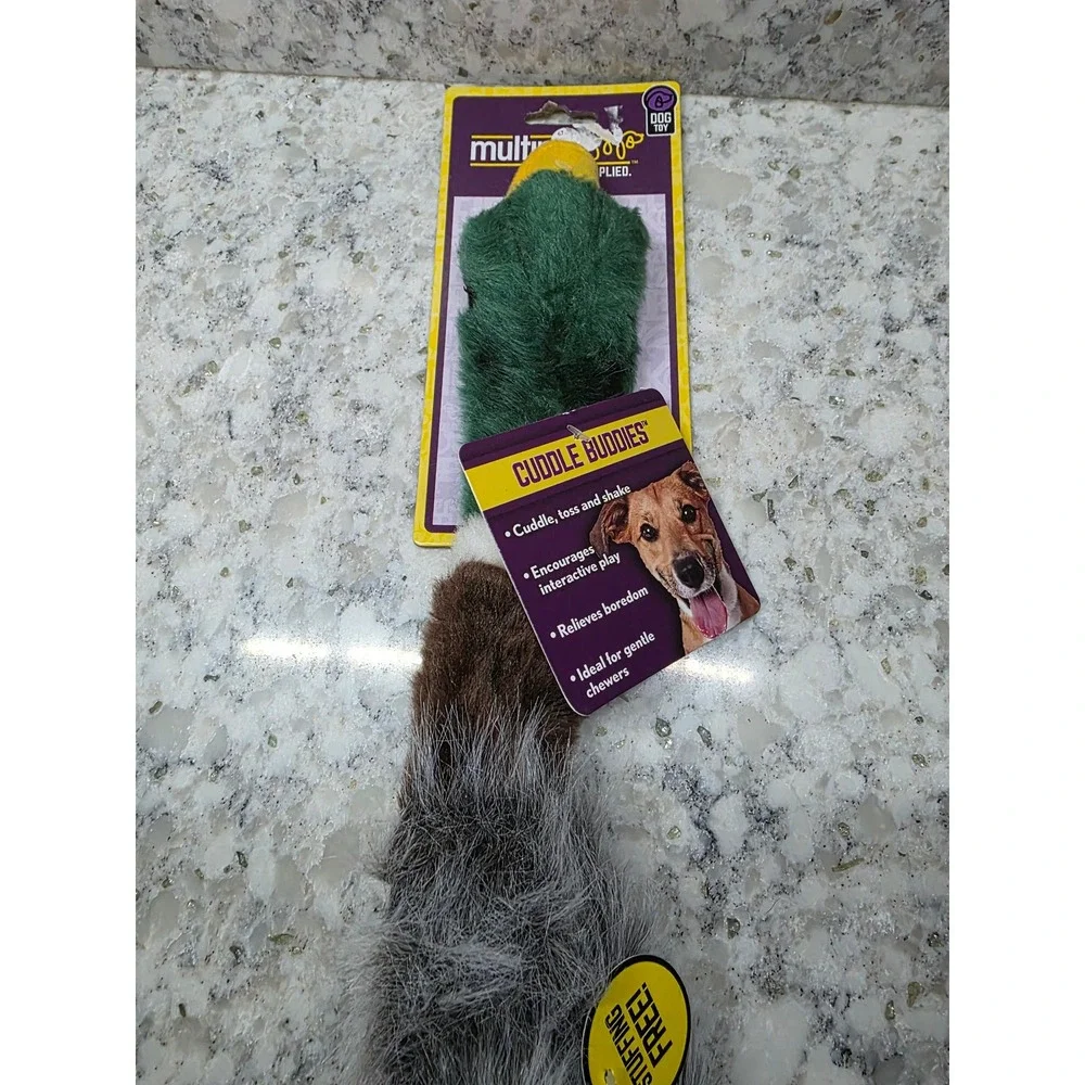 Multipet Cuddle Buddies Mallard Duck Stuffing Free Plush Dog Toy 37832 New
